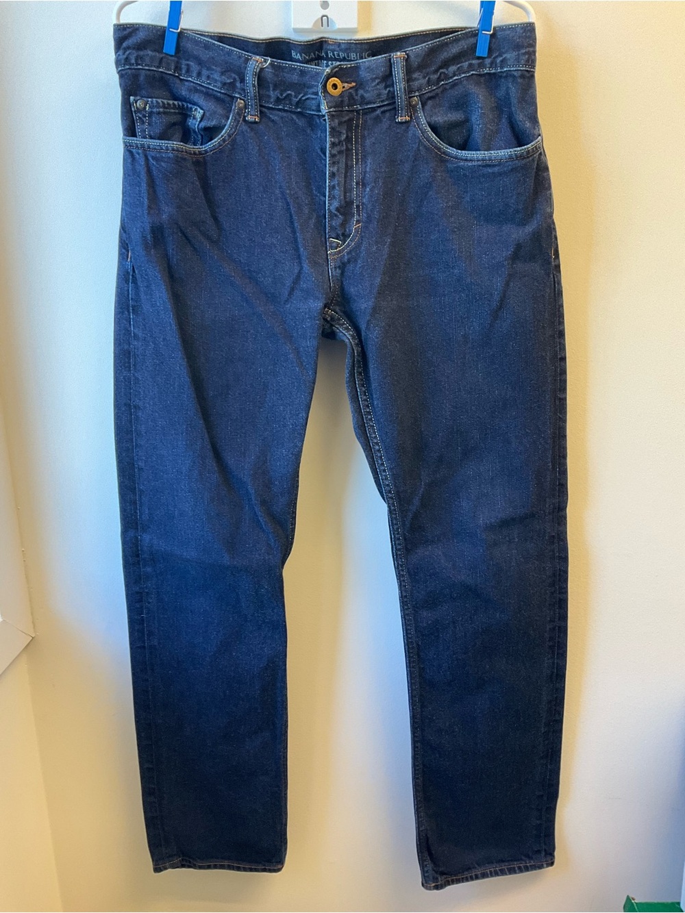 Banana Republic Men's Navy Slim Straight Jeans